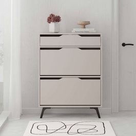 Hanah Home Astat Gabinete de Zapatos Mocha ligero